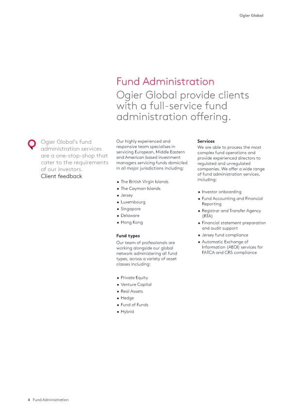 Ogier Global Fund Administration Brochure - Jersey - Page 4